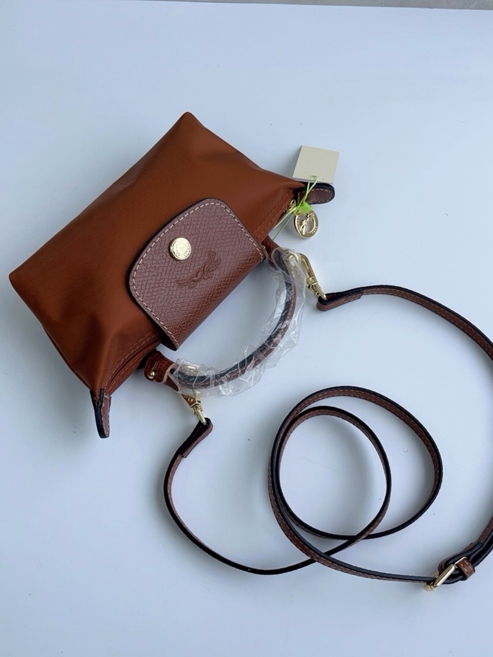 🥒Longchamp Brown Mini Crossbody Bag - Picture 9 of 9